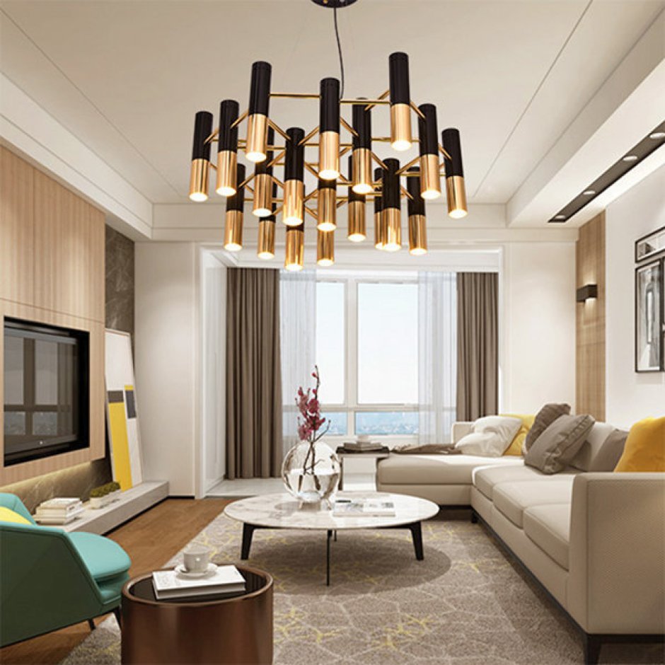 Люстра delightfull Ike 22 Lamp Black-Gold