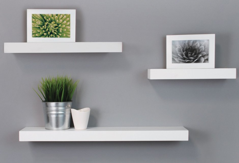 Полка "Wall Shelf-s (bas WL-001)" белая