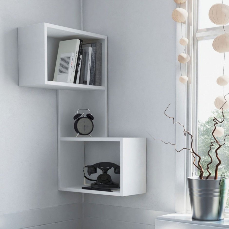 Полка "Wall Shelf-s (bas WL-001)" белая