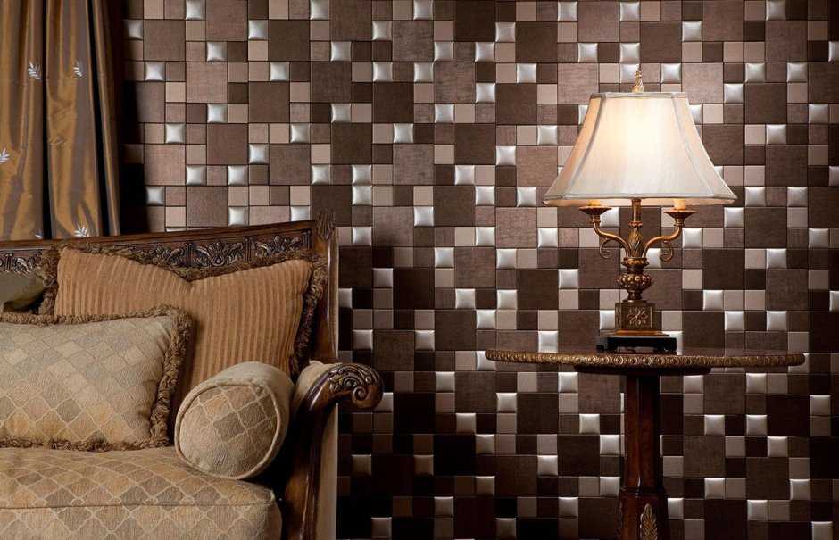 Кожаная плитка для отделки стен