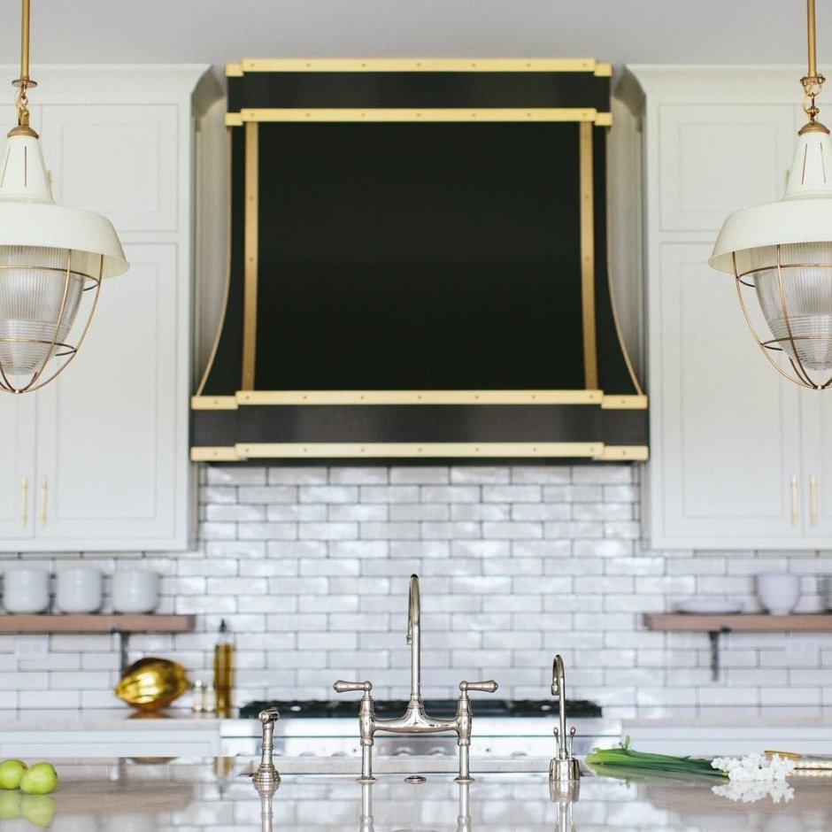 Kitchen and Dark Grout Glass Bell Jar