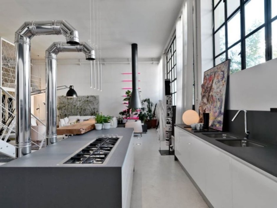 Островные вытяжки Loft