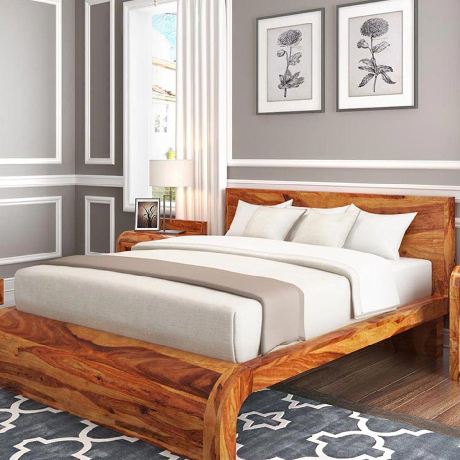 Solid Wood Bed