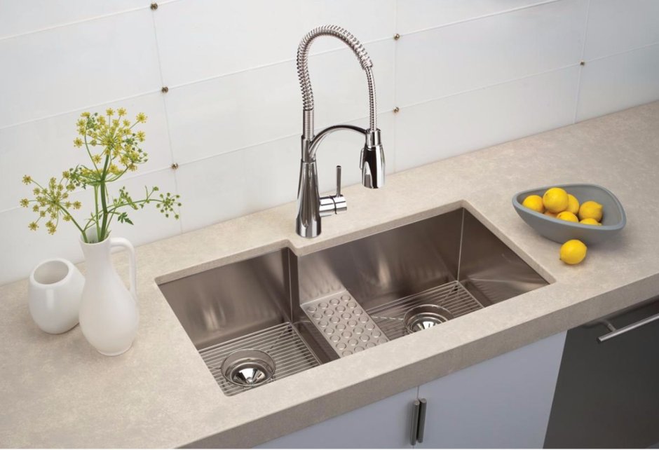 Интегрированные мойки в интерьере