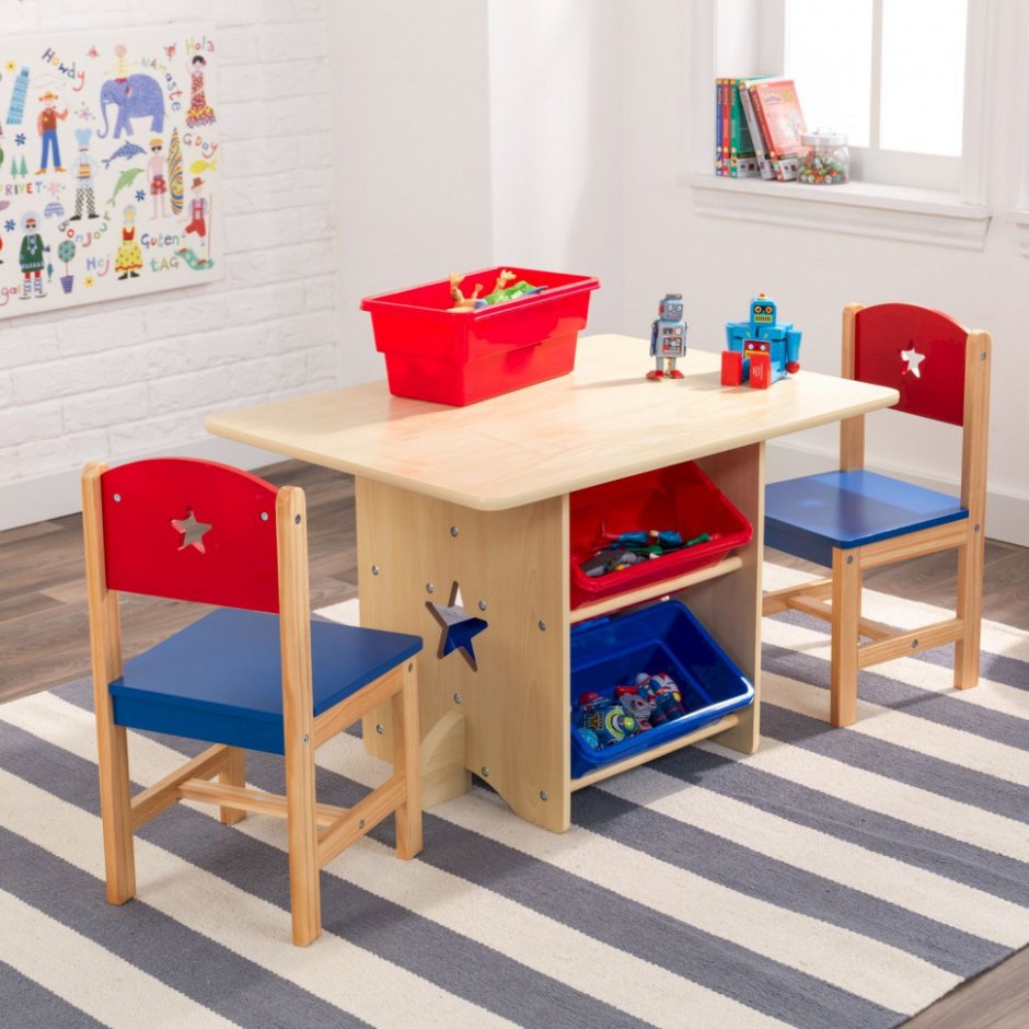 Стол + 2 стула звезда kidkraft