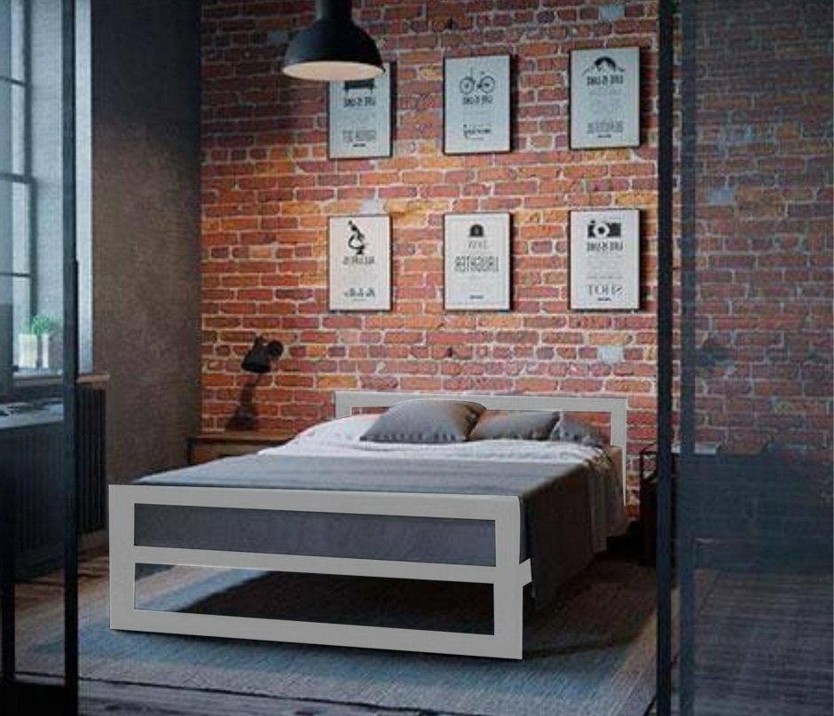 Кровать в стиле лофт 2000x2150