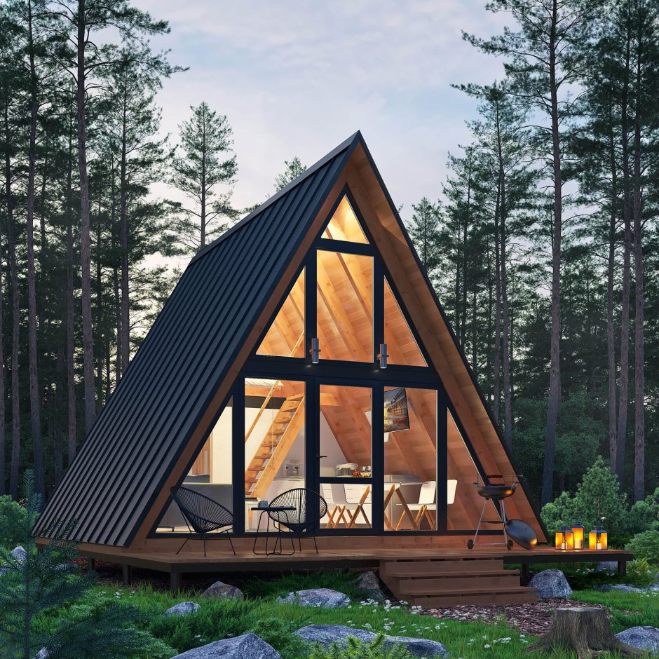 Дом a-frame (дом шалаш)
