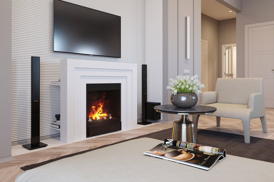 Современные электрические камины