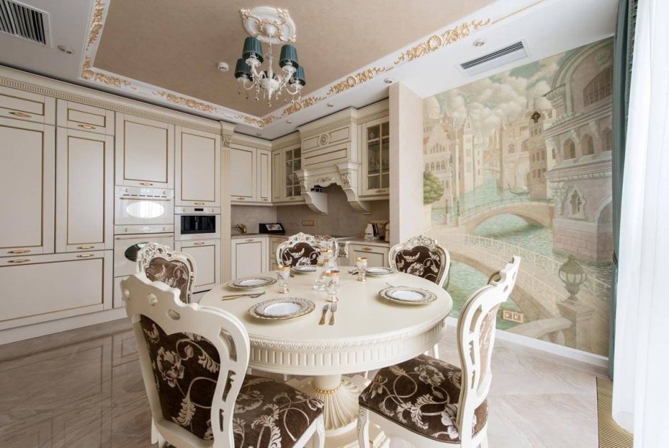 Декор кухни в классическом стиле