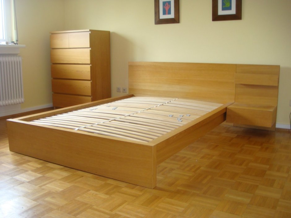 Икеа кровать дубовый шпон