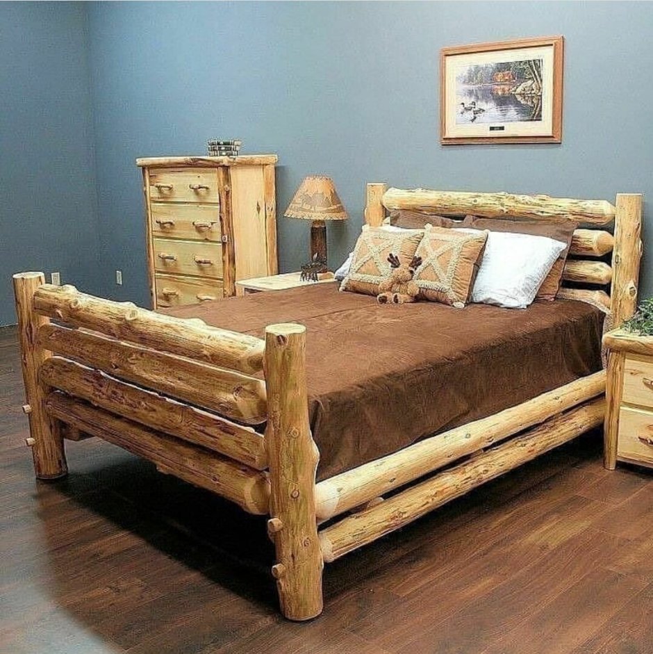 Красивые деревянные кровати