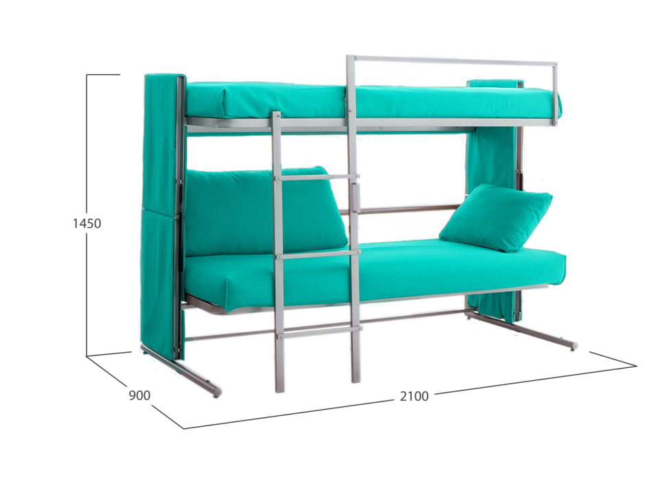 Двухэтажная откидная кровать трансформер "хостел, Тип 2"