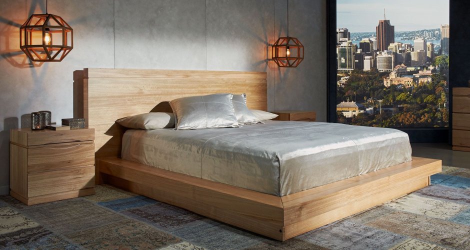 Современные деревянные кровати двуспальные