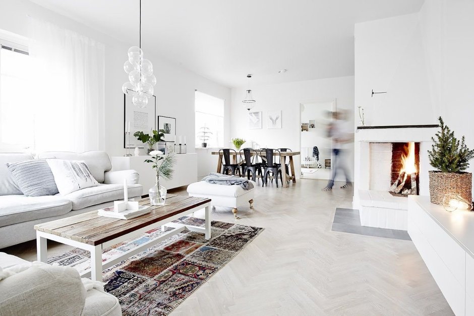 Мебельные композиции в гостиную в скандинавском стиле