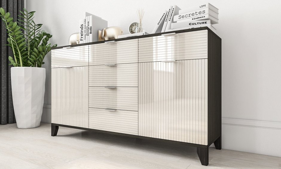 Комод Сканди 22 ваниль глянец