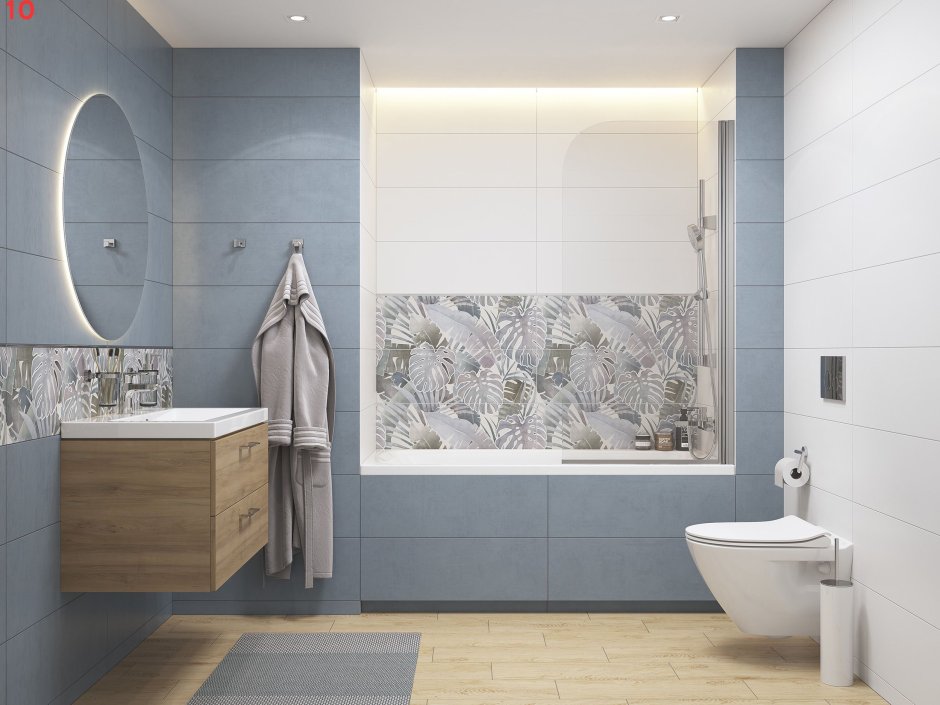 Cersanit Taormina 25x75 см 1.125 м² цвет голубой