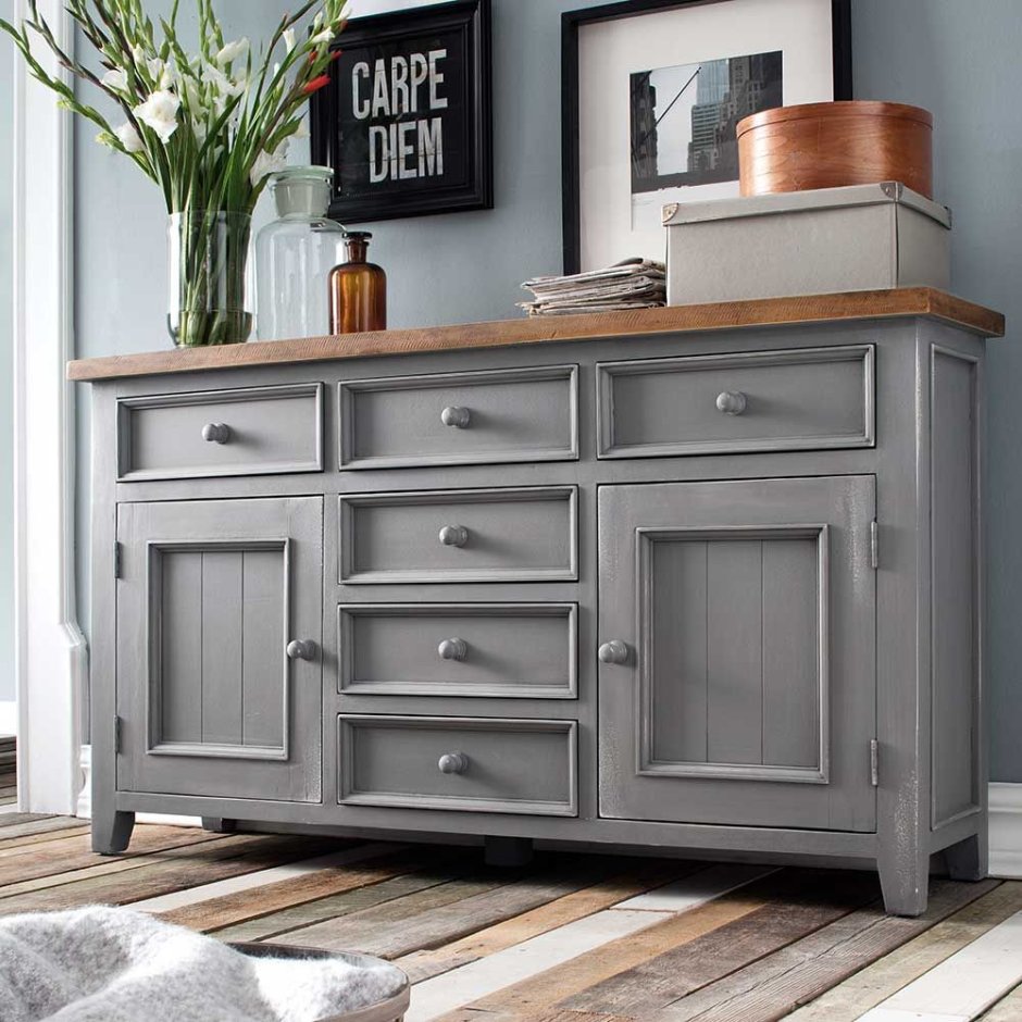 Комод-буфет серого оттенка