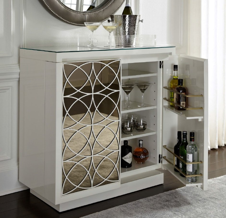 Versailles Mirrored Bar Cabinet винный шкаф