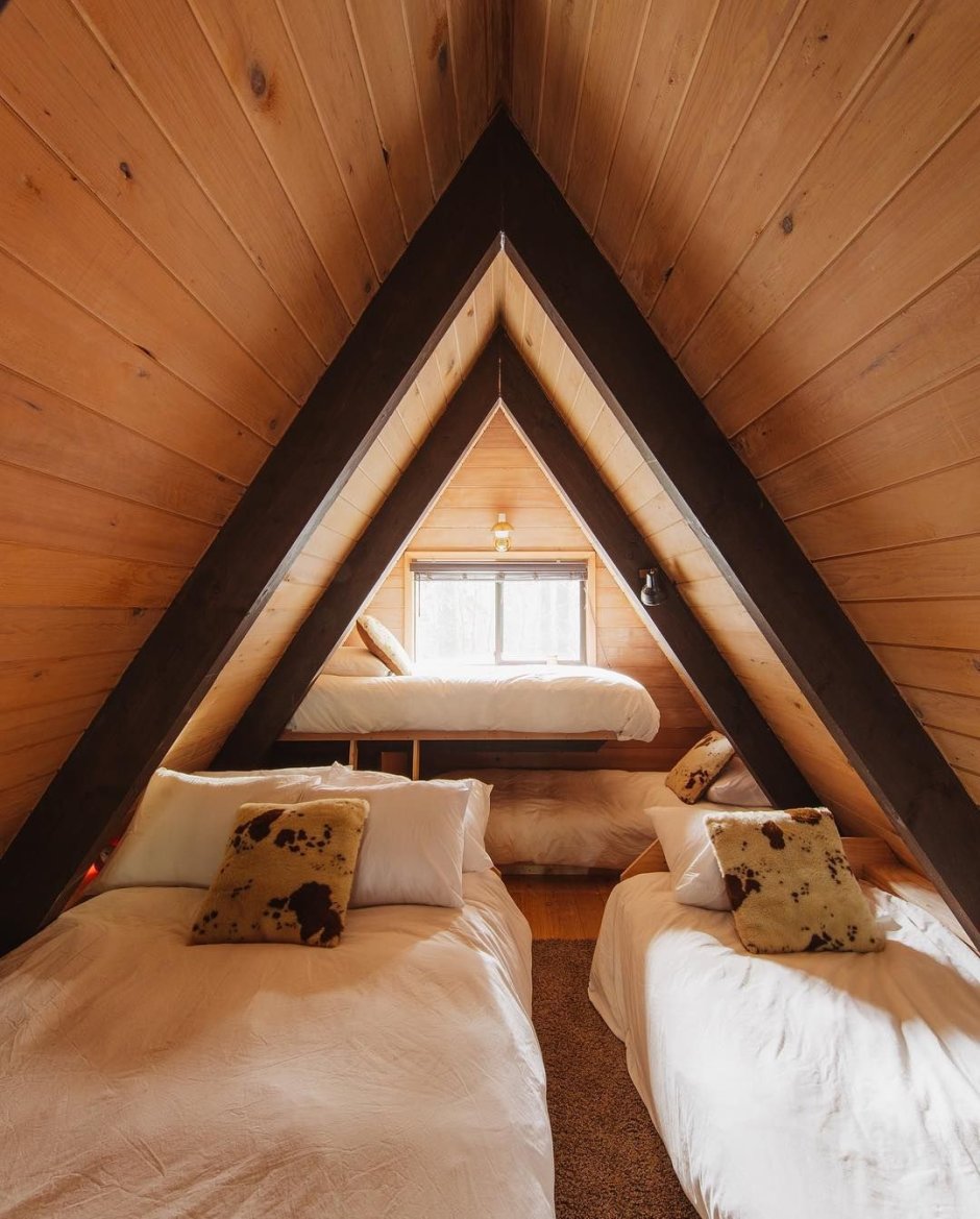 A-frame дом баня