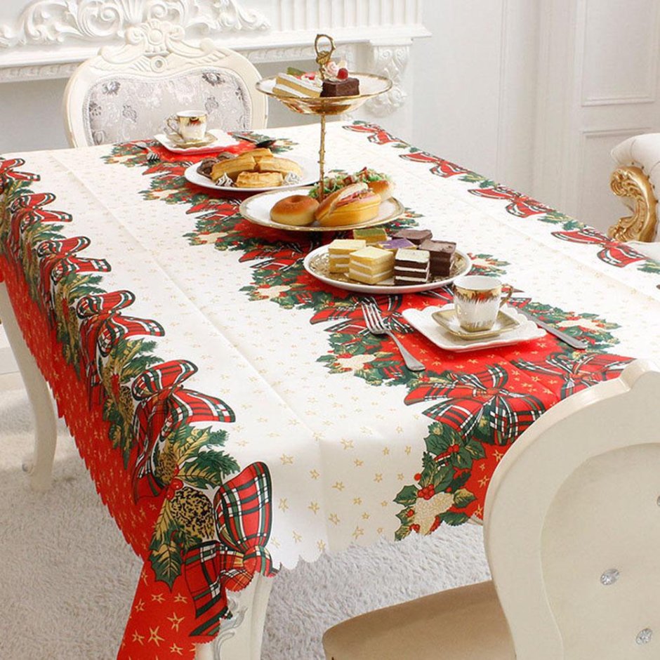 Tablecloth скатерть Новогодняя