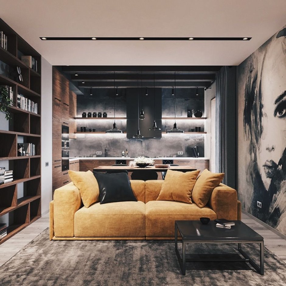 Loft Design гостиная