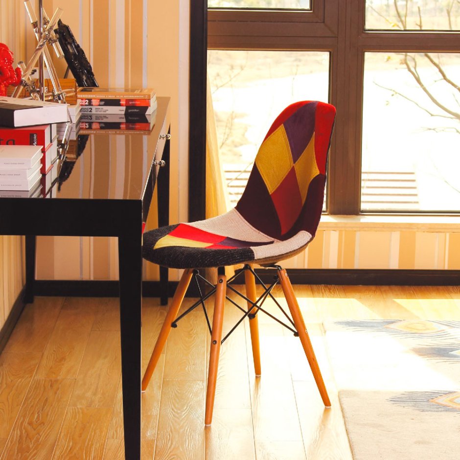 Кресло Eames DSW пэчворк