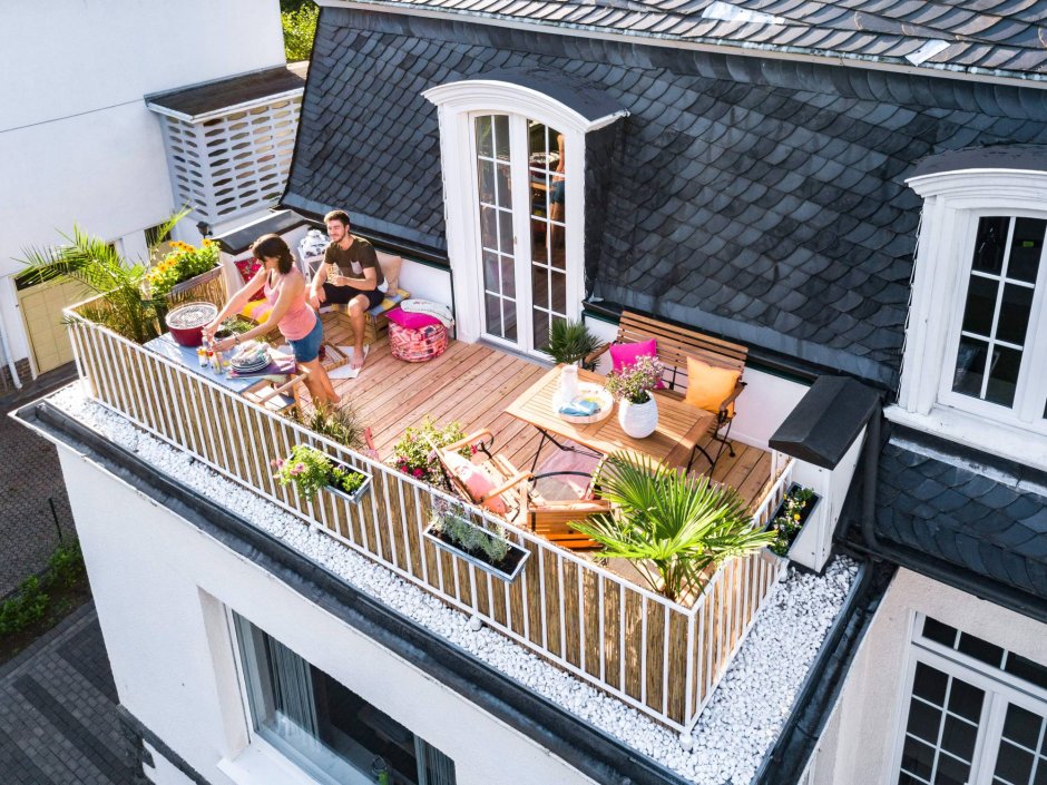 Butty on balkon