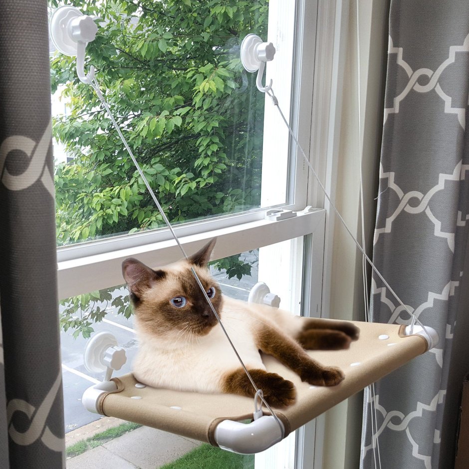 Лежак для кошки на окно