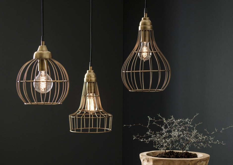 Подвесной светильник Hanging Lamp wide Antique Brass