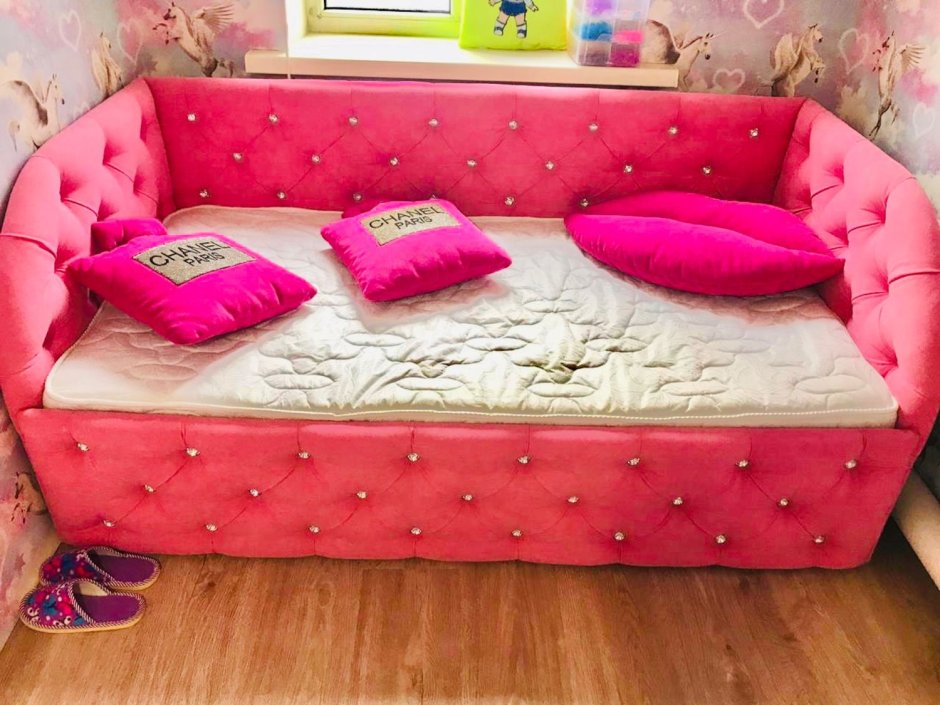 Кровать детская 160*80 с каретной стяжкой