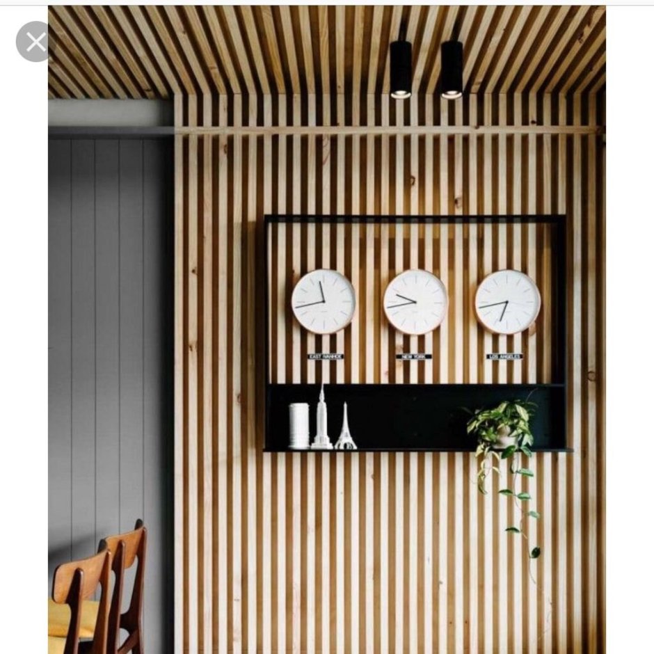 Декор из деревянных реек