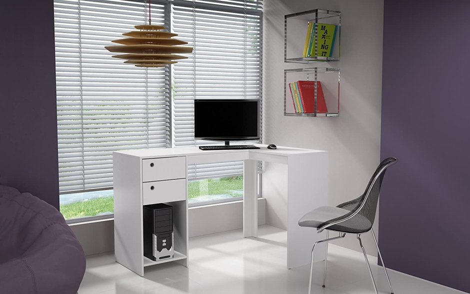 Стол компьютерный Homeoffice (белый, 1200х550х964 мм)