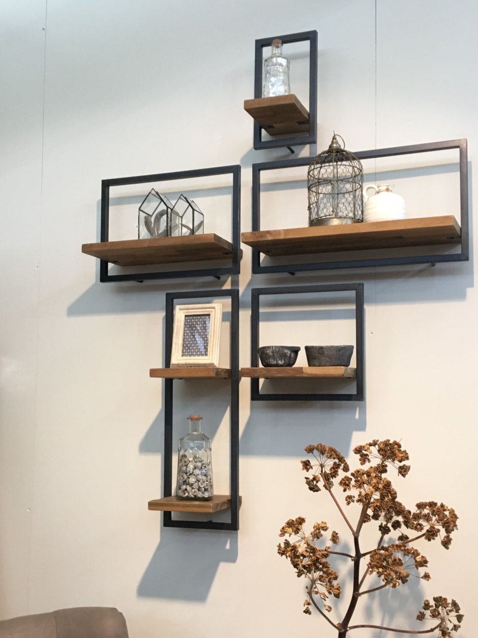 Навесная полка в стиле лофт