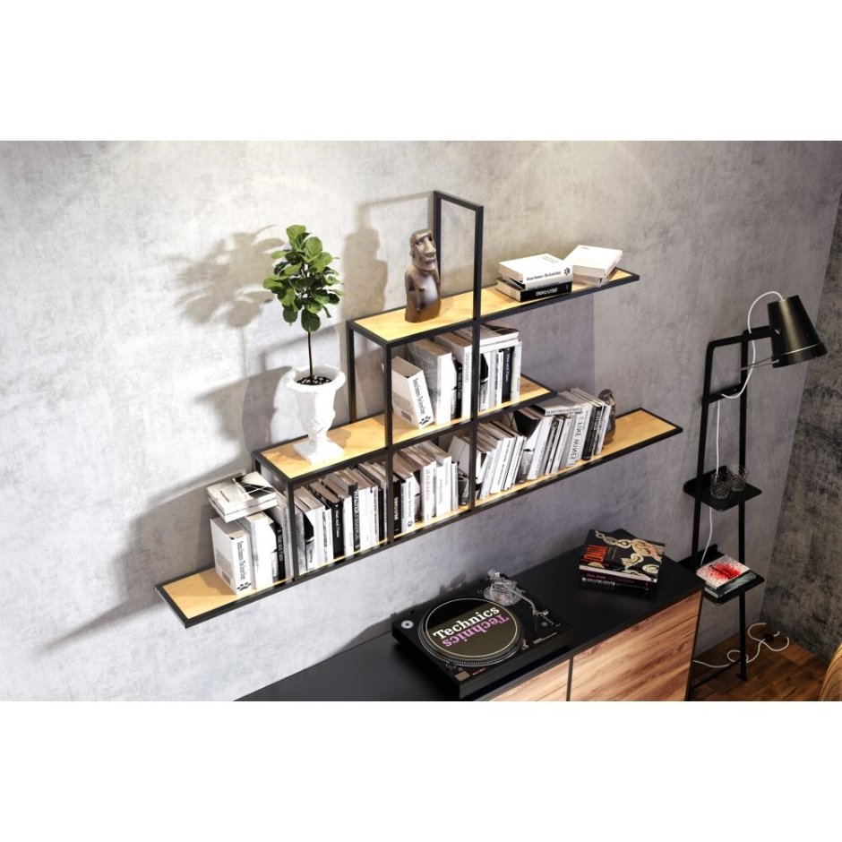 Навесная полка в стиле лофт