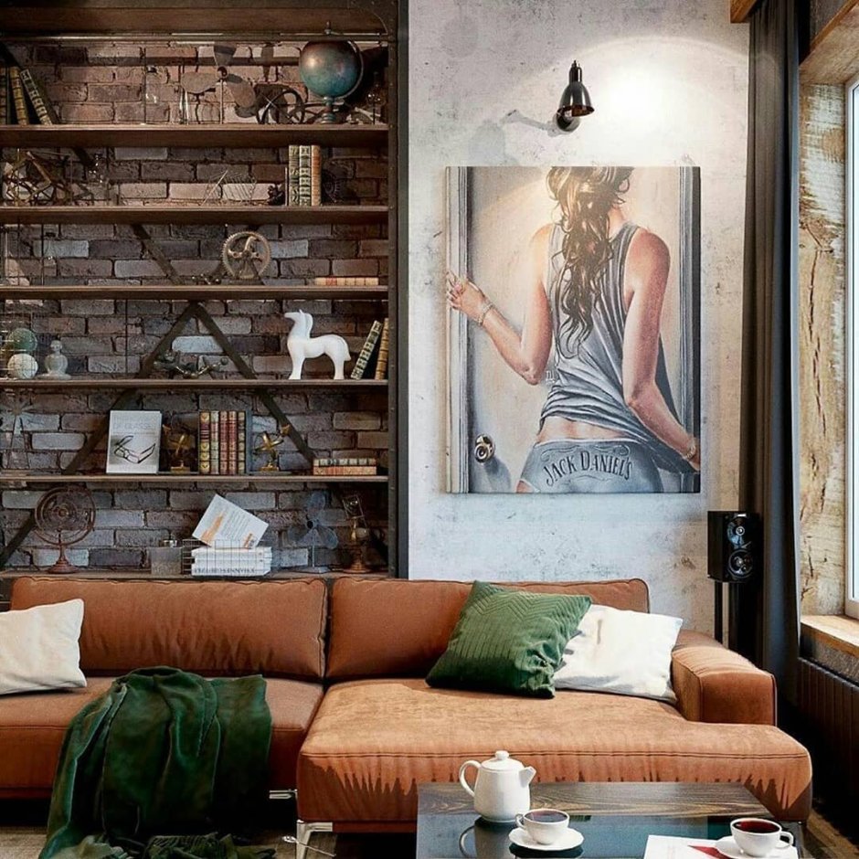 Портреты в интерьере в стиле лофт