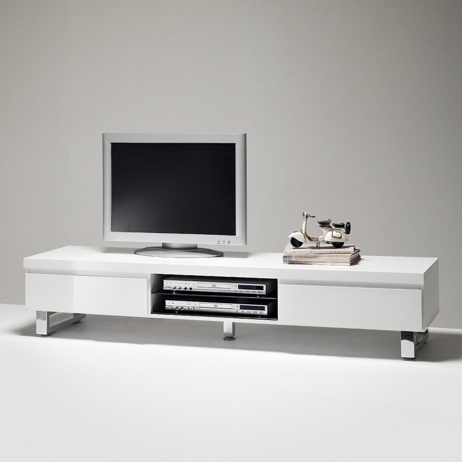 Тумба под телевизор 60*200*45см белая GD-tv004