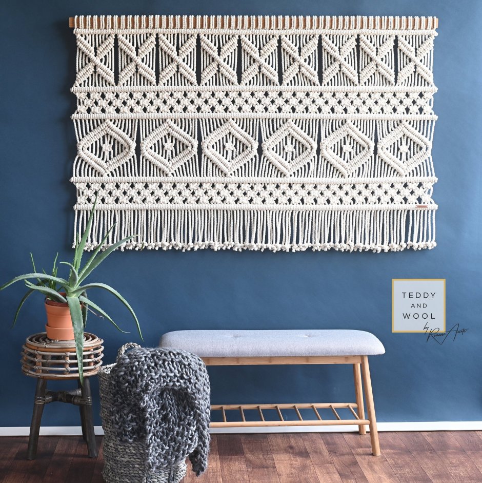 Макраме панно на стену Etsy