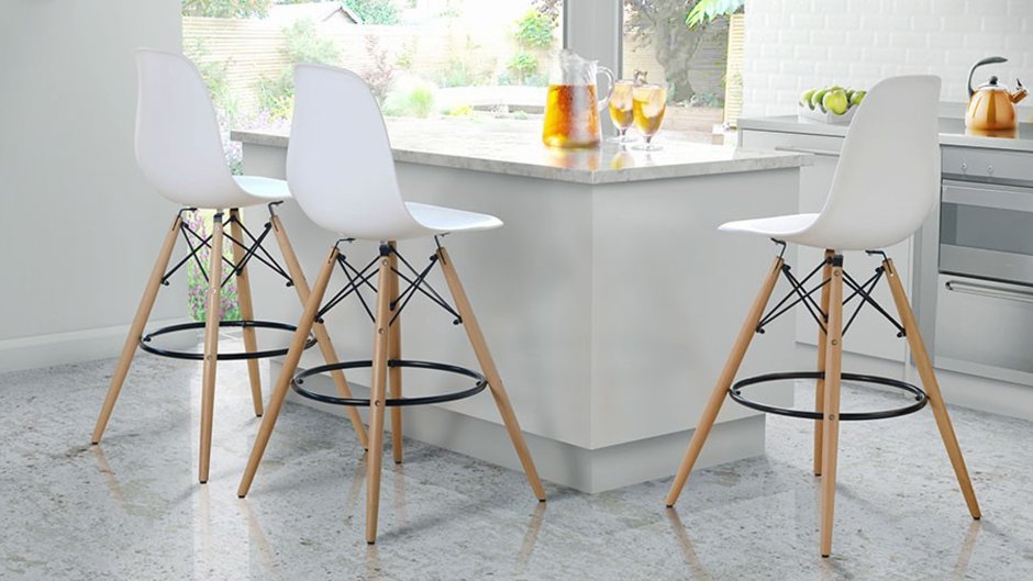 Стул Eames DSW барный белый