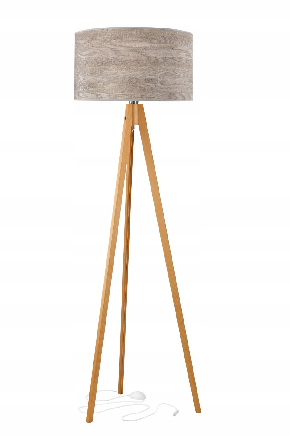 Торшер на деревянной треноге