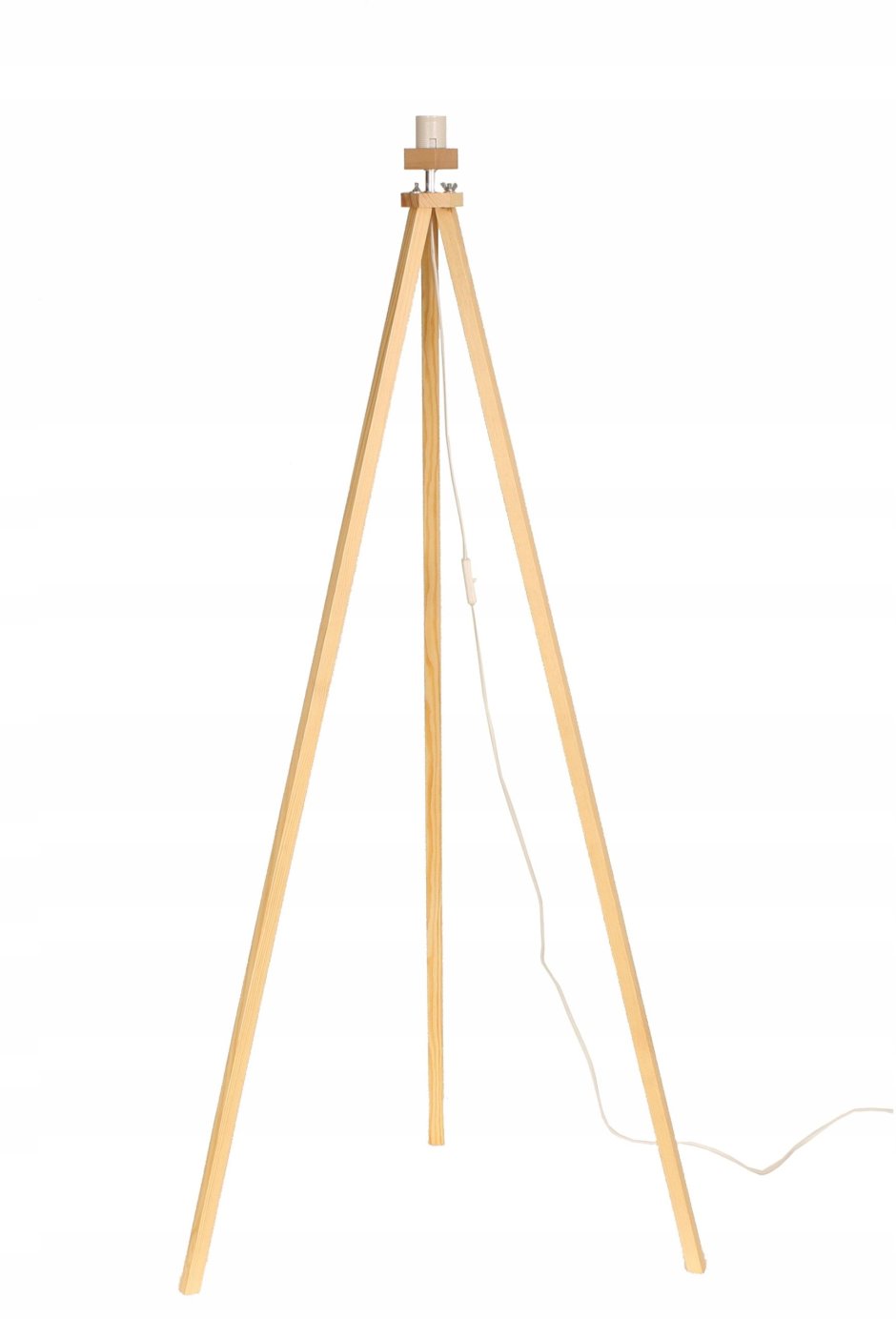 Торшер на деревянной треноге