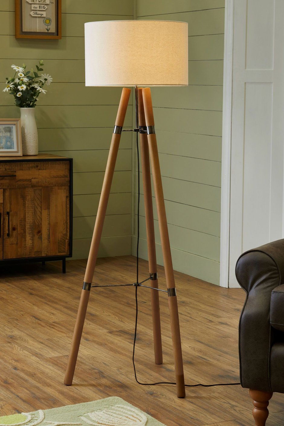 Торшер White Jasper Tripod Base Floor Lamp
