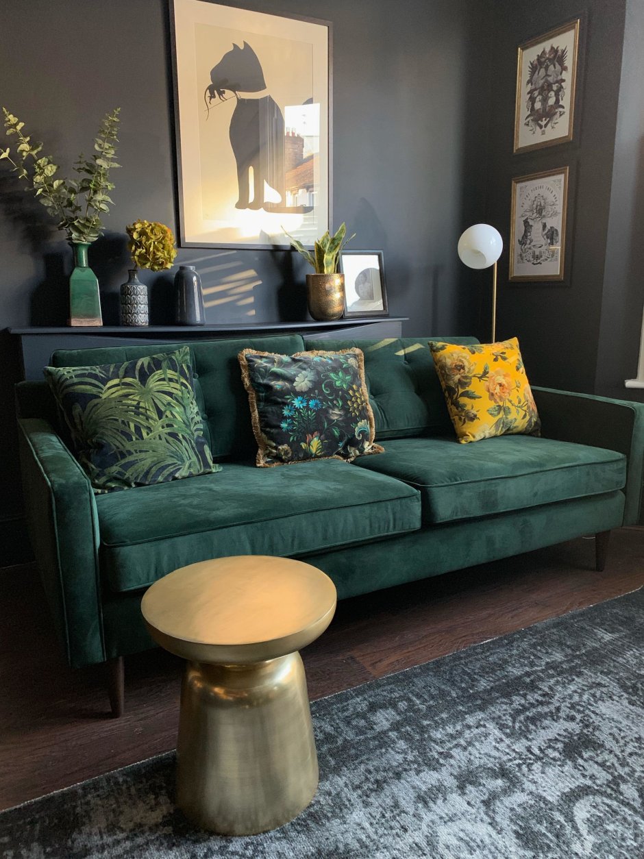 Диван лофт Velvet Emerald