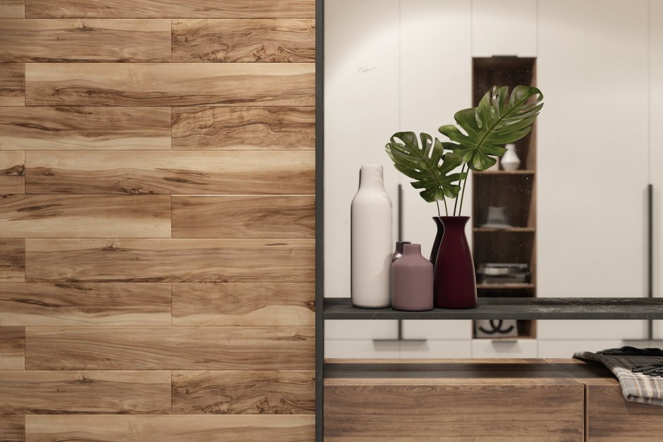 Шпонированные панели Topperfo Micro Ulme Stone Edition Acoustic Wood Panel