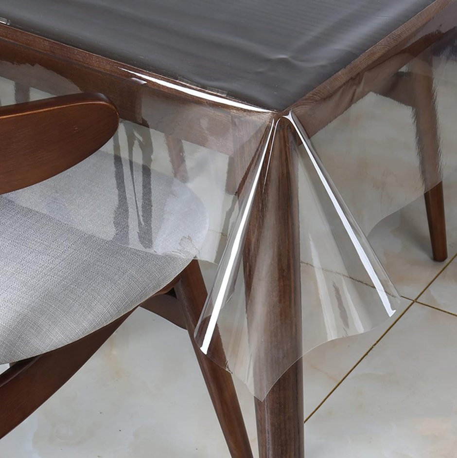 Гибкое стекло, скатерть прозрачная Soft Glass размер 120x80 см. 113325