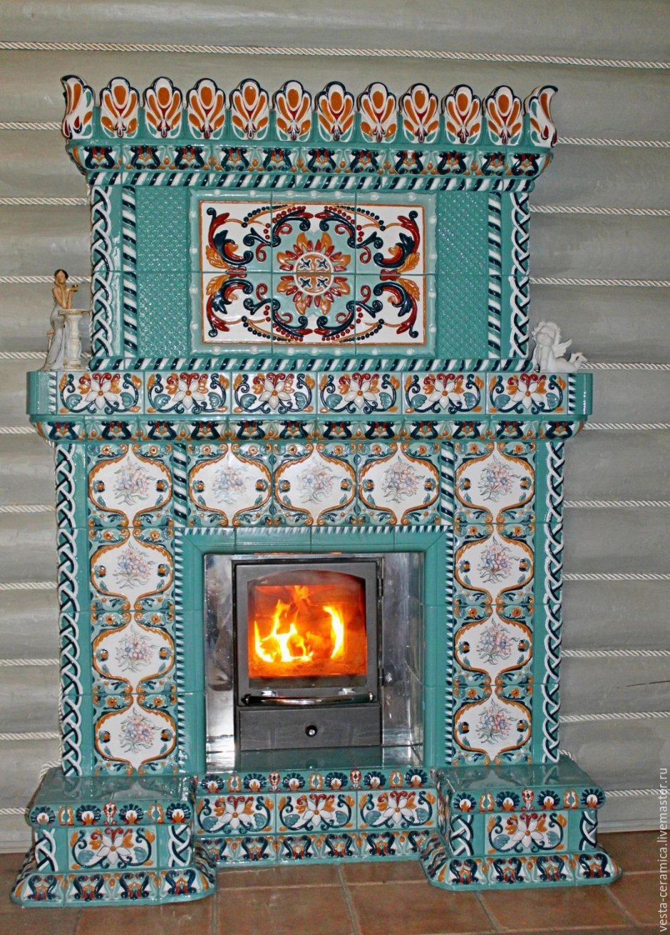 Камин керамика изразцы