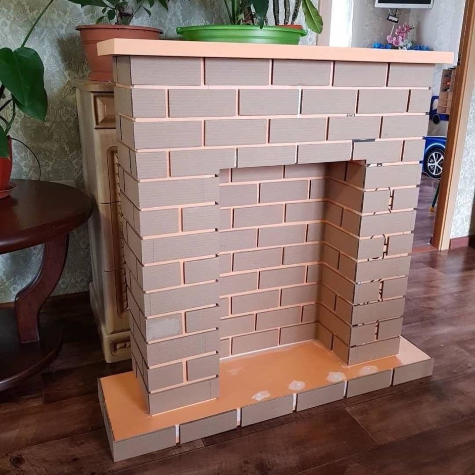 Камин из пенопласта