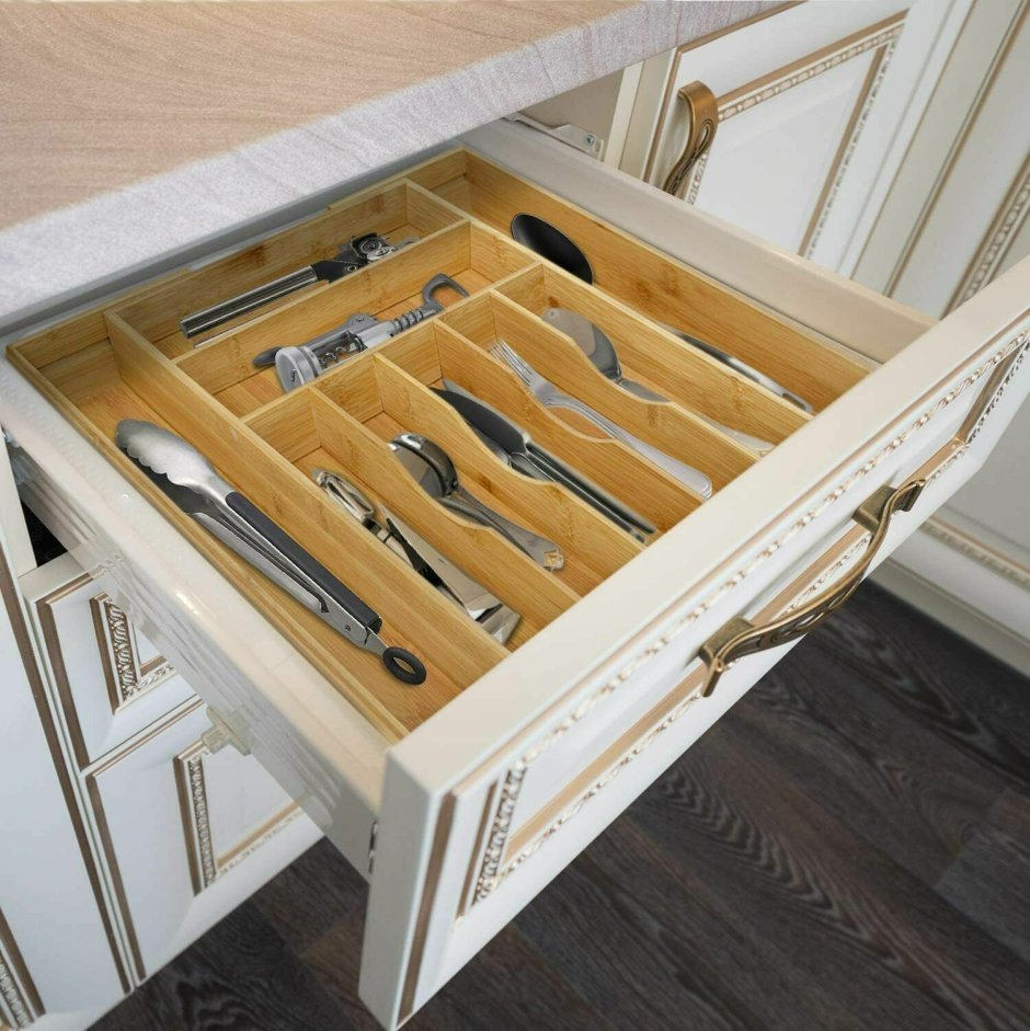 Bamboo Kitchen Drawer Organizer