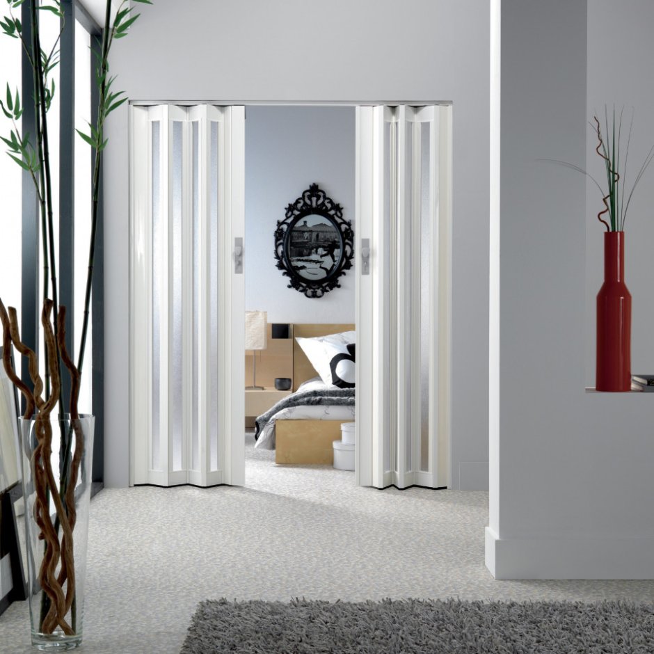 Дверь гармошка Larya белая 2,05 х 0,84