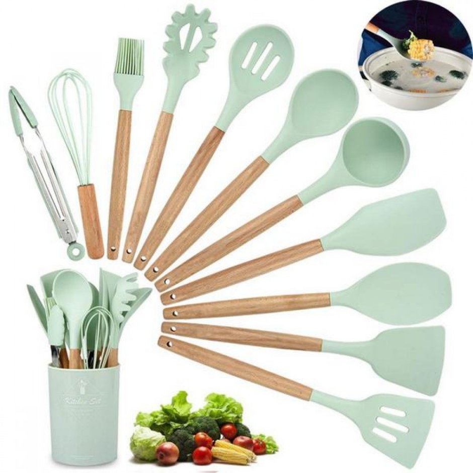 Silicone Kitchen Utensils набор