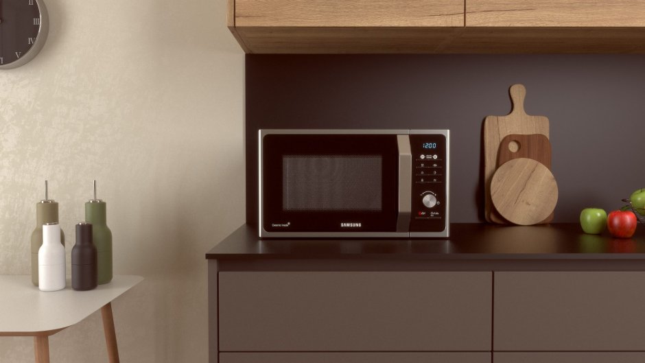Samsung Microwave on the Table